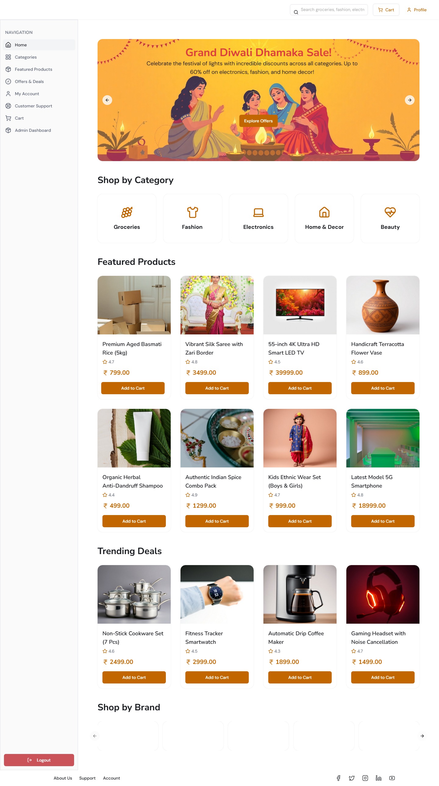Supermarket E-Commerce Platform
